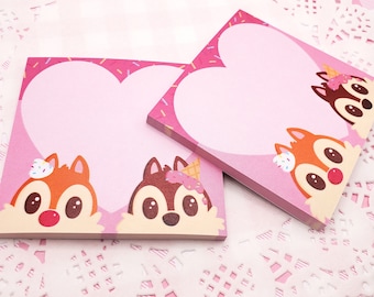 Chip and Dale Dessert Memo Pad, 3x3" with 50 pages