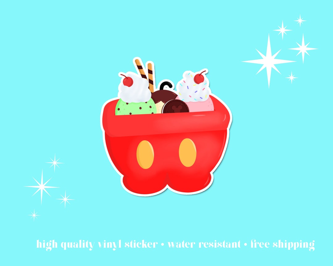 Mickey Kitchen Sink Sundae Disney Dessert Snack Food Decal Bottle Phone ...