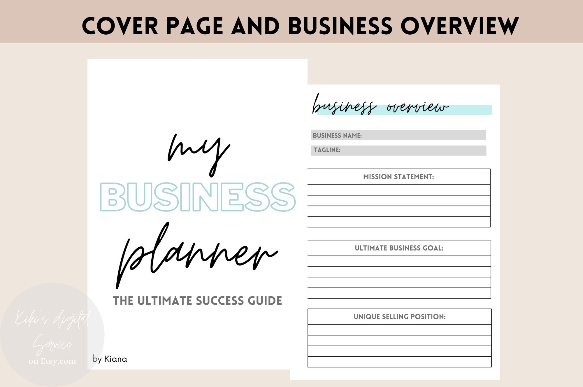 Editable Business Planner, Small Business Organiser, Printable Planner ...