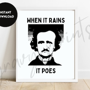 Classroom Poster English Classroom Poe Pun Digital Print 8x10