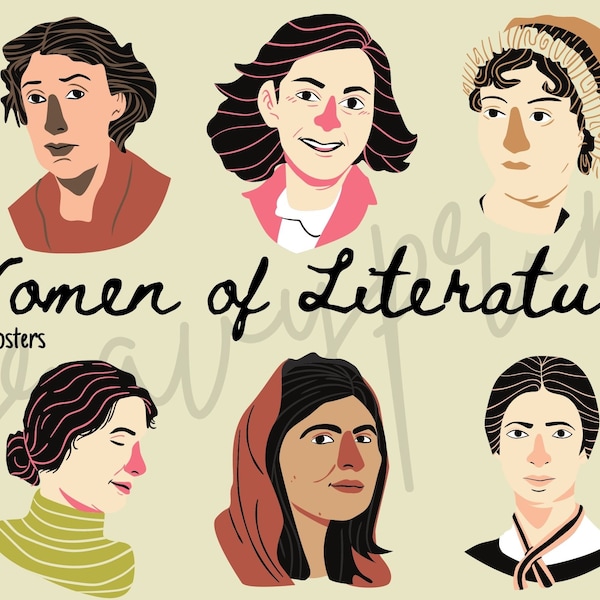 Classroom Posters English Classroom Women of Literature Digital Prints 8x10