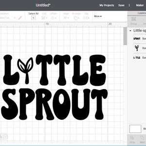 Little Sprout SVG, PNG, DXF Digital File - Etsy