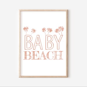 Baby Beach Nursery Wall Art, Baby Nursery Print Art, Boho Baby Room Art