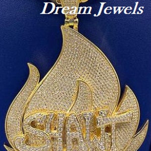 Pingente de letra feito à mão personalizado/CZ/Moissanite diamante redondo/3D gelo fora/pingente do seu sonho prata esterlina 925