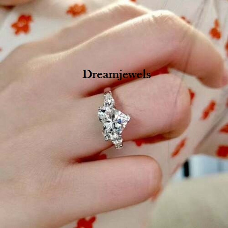 Custom Hand Made Heart Cut White Simulated Diamond 925 Sterling Custom Hand Made Heart Cut White Simulated Diamond 925 Sterling