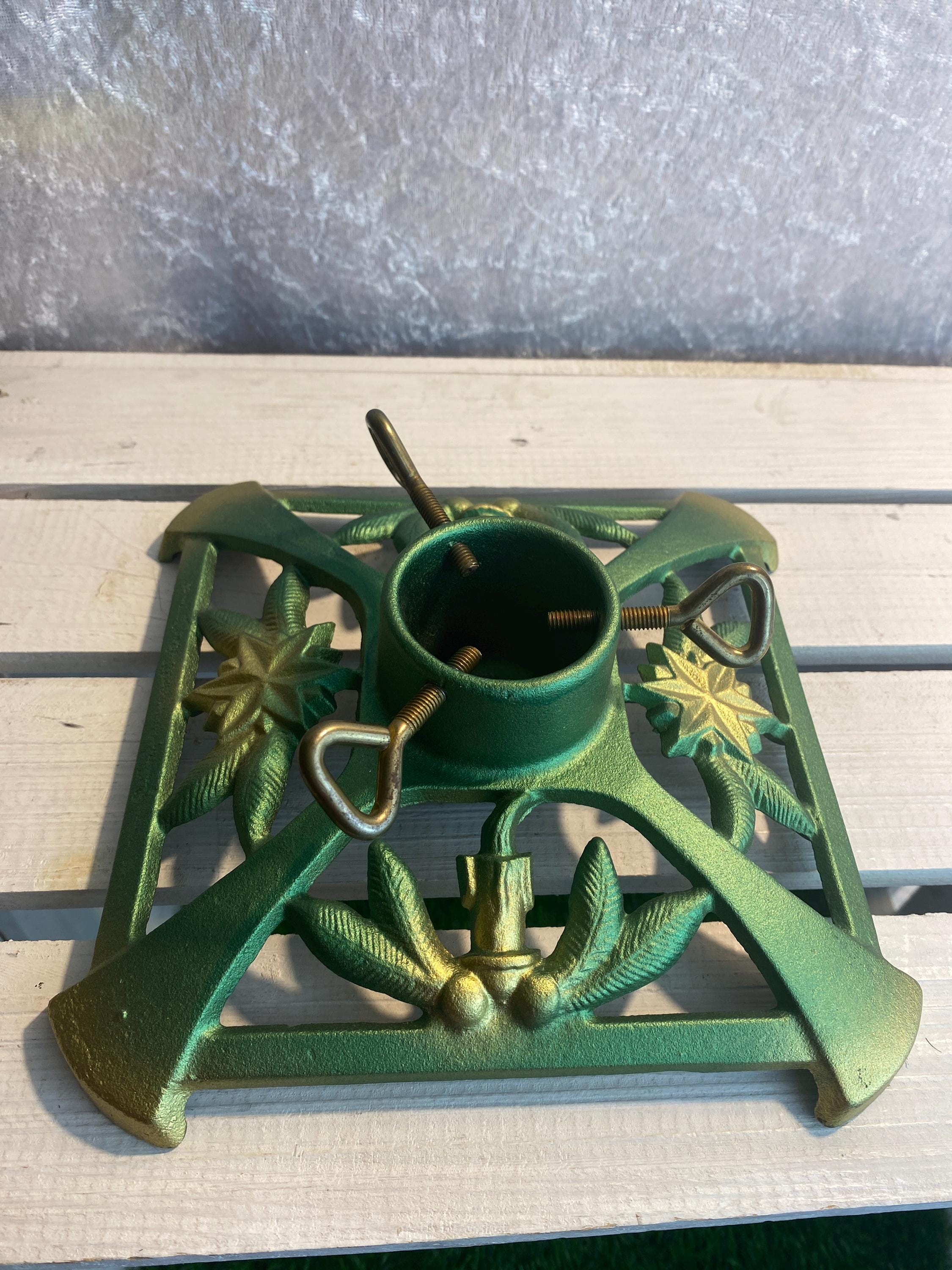 RARE SAPIN DE Noël ancien en aluminium argent / vert ~49 ou 125 cm