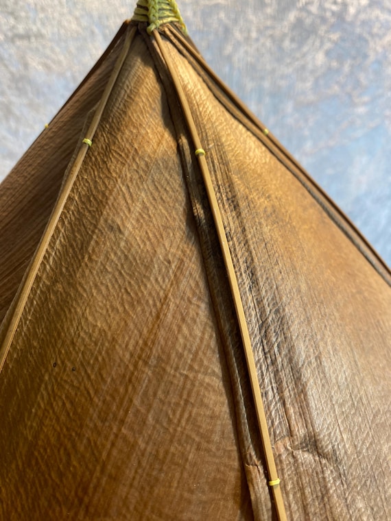 Old palm leaf hat, Java Indonesia, vintage headge… - image 6