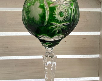 Verre à Vin Nachtmann Römer Vert émeraude – Cristal 20,7 Cm – Décoration Grappe – Neuf