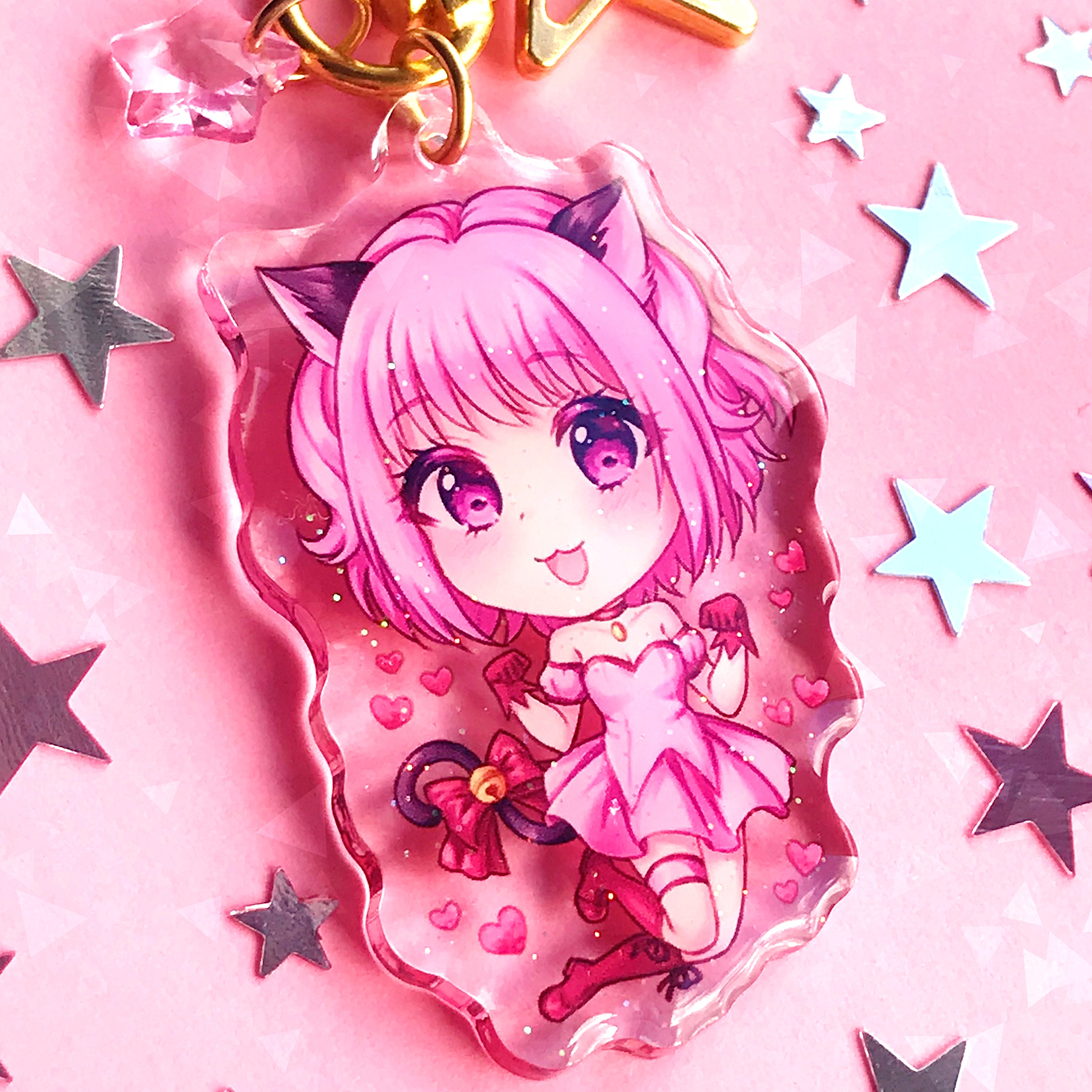 Magical Girl Acrylic Charms Etsy UK