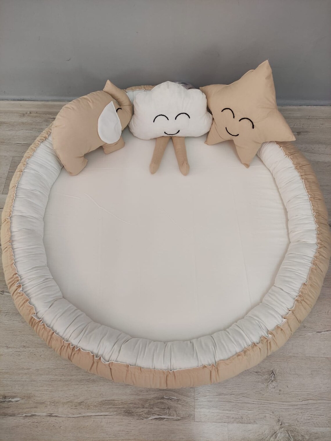 Round Play Mat Newborn Baby Activity Mat Baby Nest Baby Bed Etsy