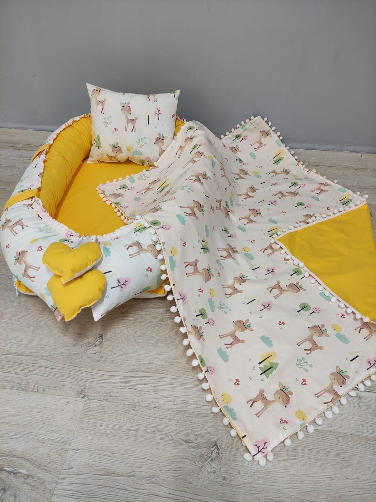 Pretty Deer Baby Nest Baby Blanket Sleep Bed Baby Nest Bed Etsy