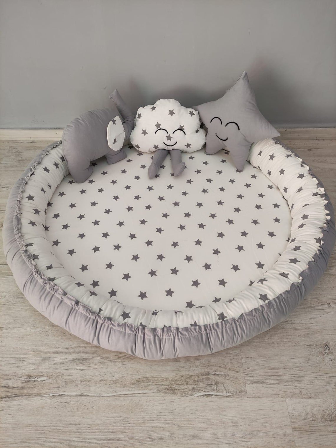 Stars Round Play Mat Newborn Baby Activity Mat Baby Nest Baby Etsy