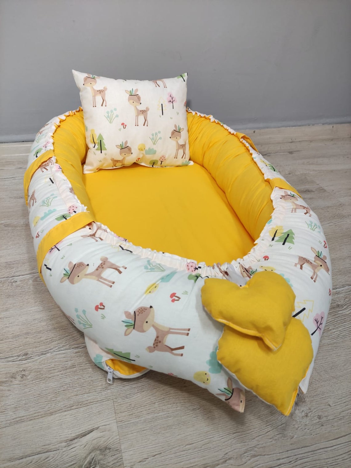 Pretty Deer Baby Nest Baby Blanket Sleep Bed Baby Nest Bed Etsy