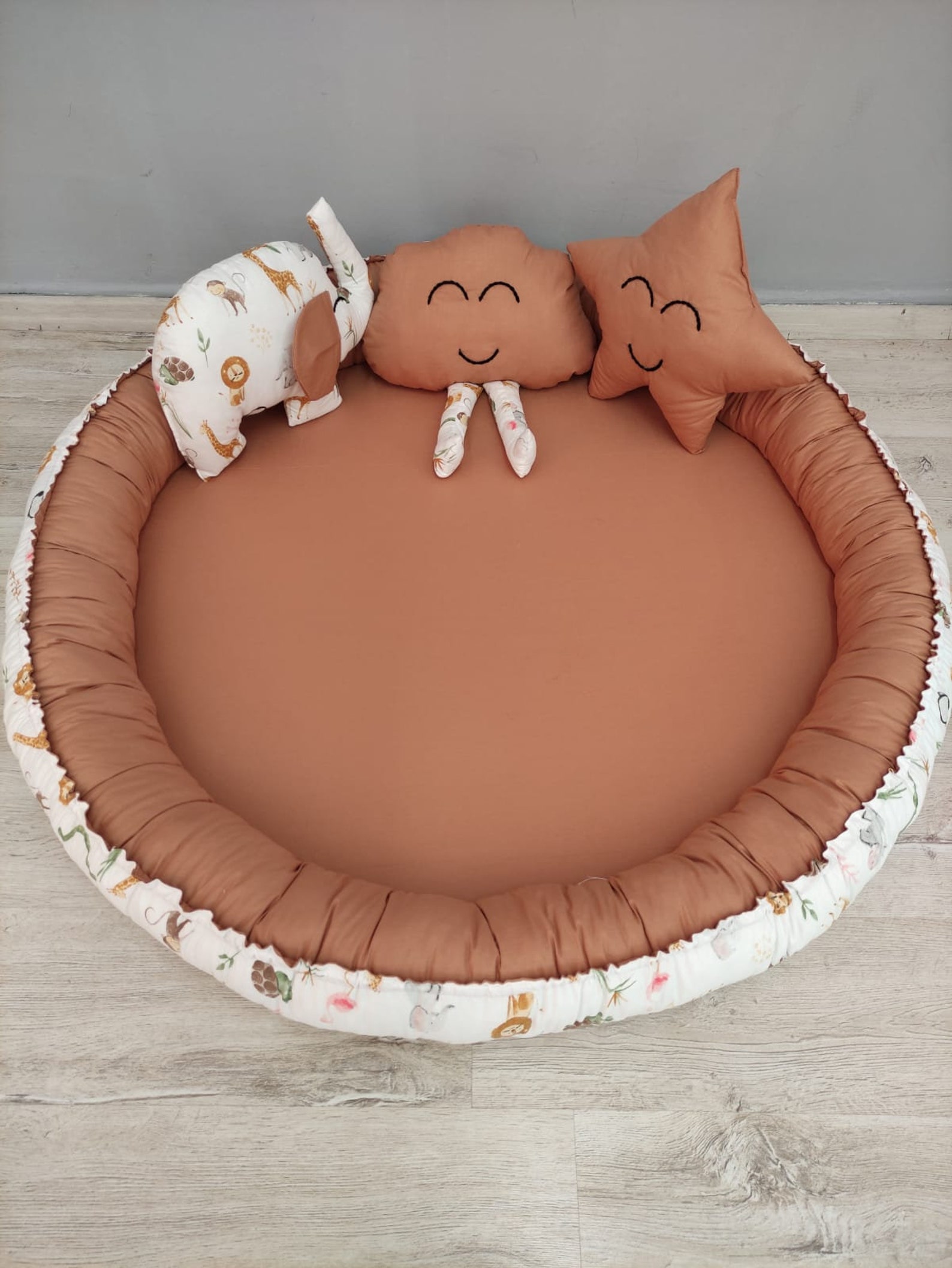Round Play Mat Newborn Baby Activity Mat Baby Nest Baby Bed Etsy