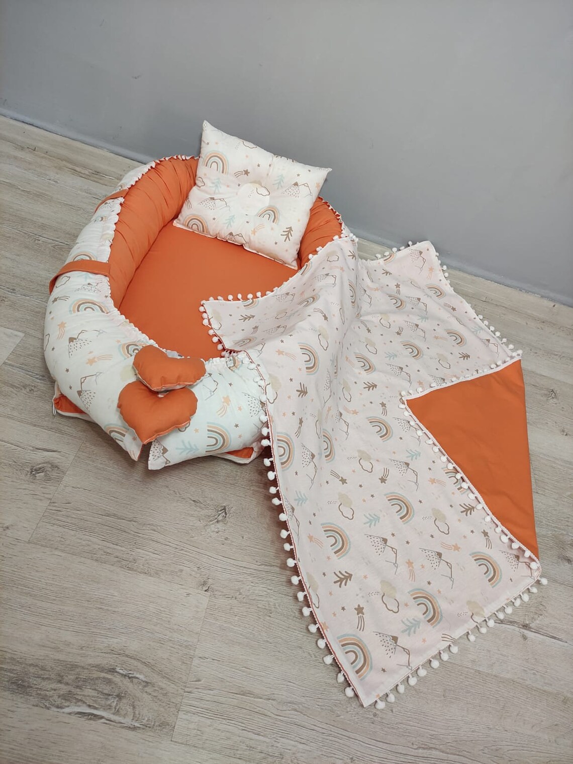 Colinas y Rainbow Baby Nest Baby Blanket Sleep Bed Baby Nest Etsy