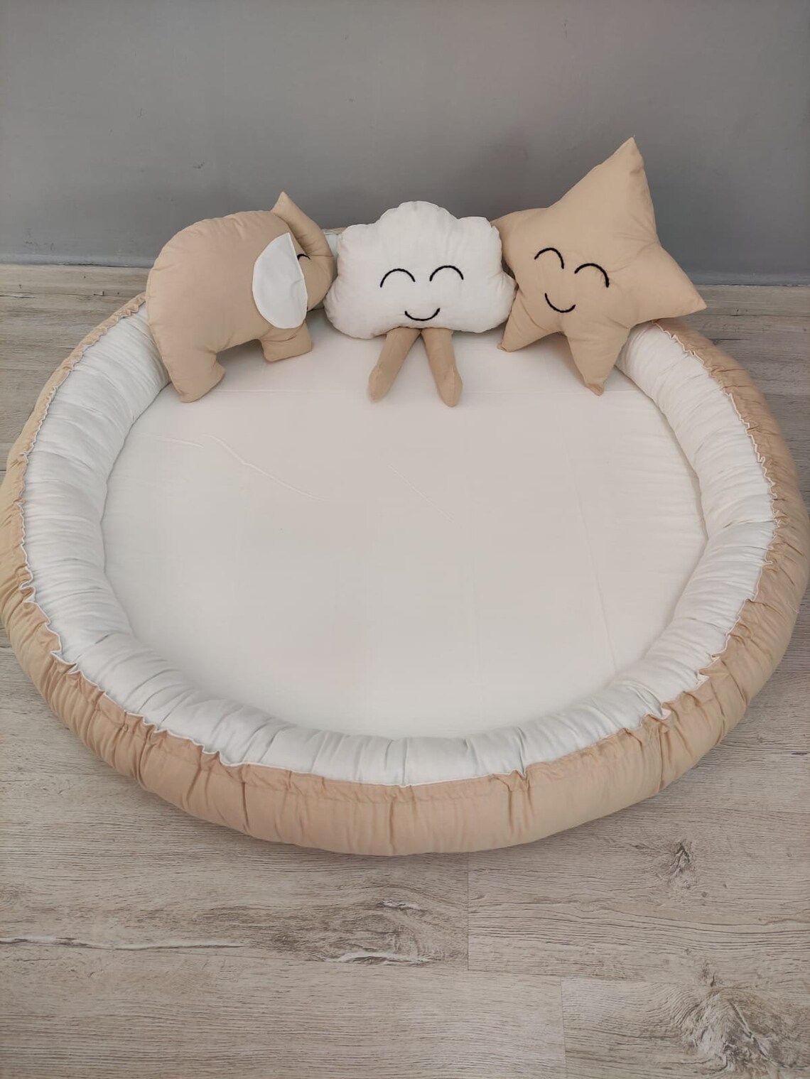 Round Play Mat Newborn Baby Activity Mat Baby Nest Baby Bed Etsy