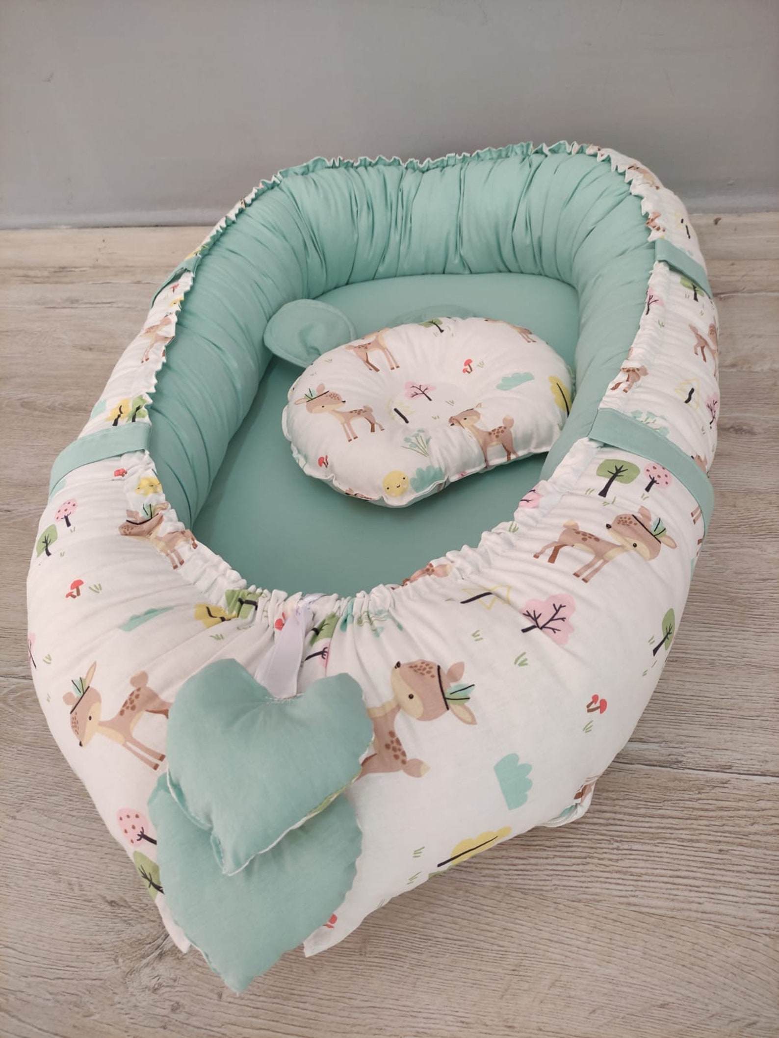 Pretty Deer Baby Nest Baby Blanket Sleep Bed Baby Nest Bed Etsy