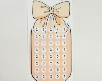 Orange 100 Dollar Savings Tracker