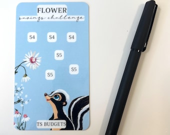 Flower the Skunk Mini Savings Challenge