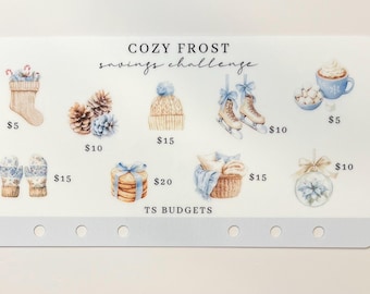 Cozy Frost Challenge Divider  (hole punched size a6)