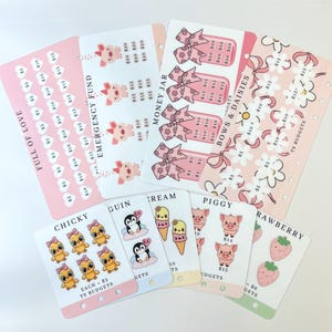 Bows & Daisies Divider Savings Challenge Bundles (5 hole punched minis + 4 regular size hole punched)