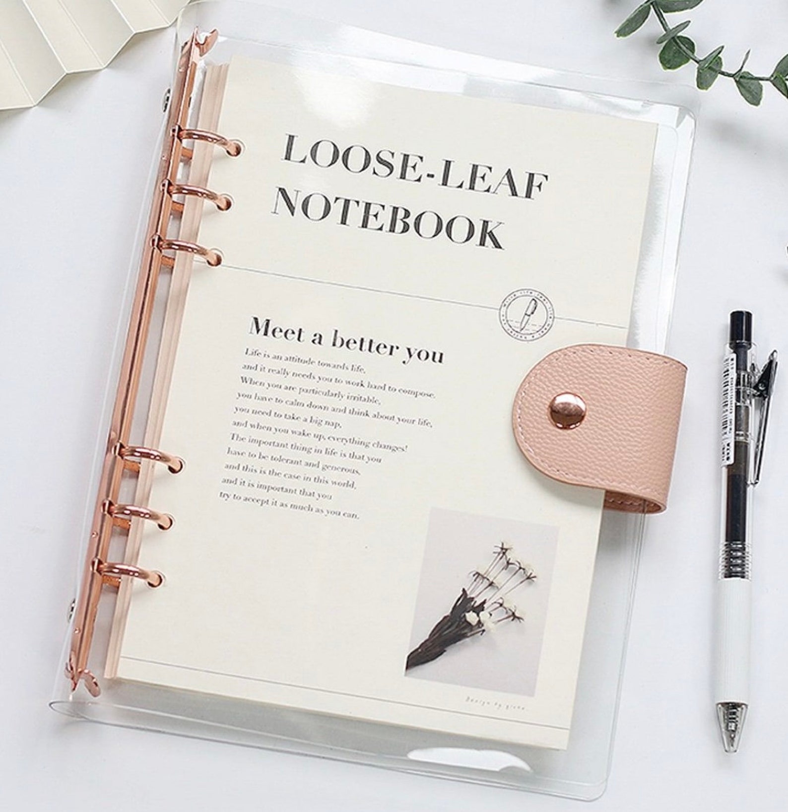 A6 Rose Gold Binder binder Only Etsy