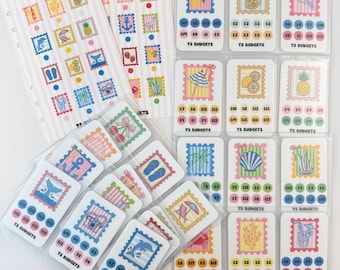 Stamp Collection Bundle a6/ personal size ( 2 a6/ personal size hole punched dashboards, 24 challenges with 3 pocket envelopes)
