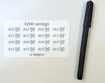200 Dollar Bow Mini Savings Challenge