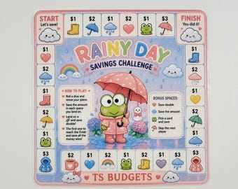 Rainy Day Savings Challenge (fits best in a5 envelope)