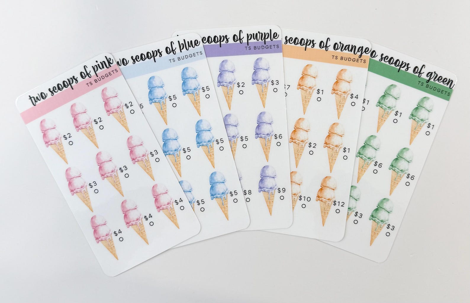Two Scoops Savings Challenge Tracker Bundle (5 Trackers) - Etsy