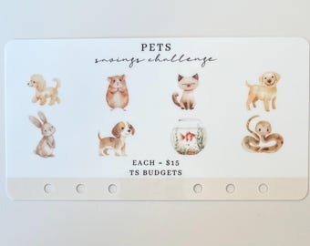 Pets Challenge Divider  (hole punched size a6)