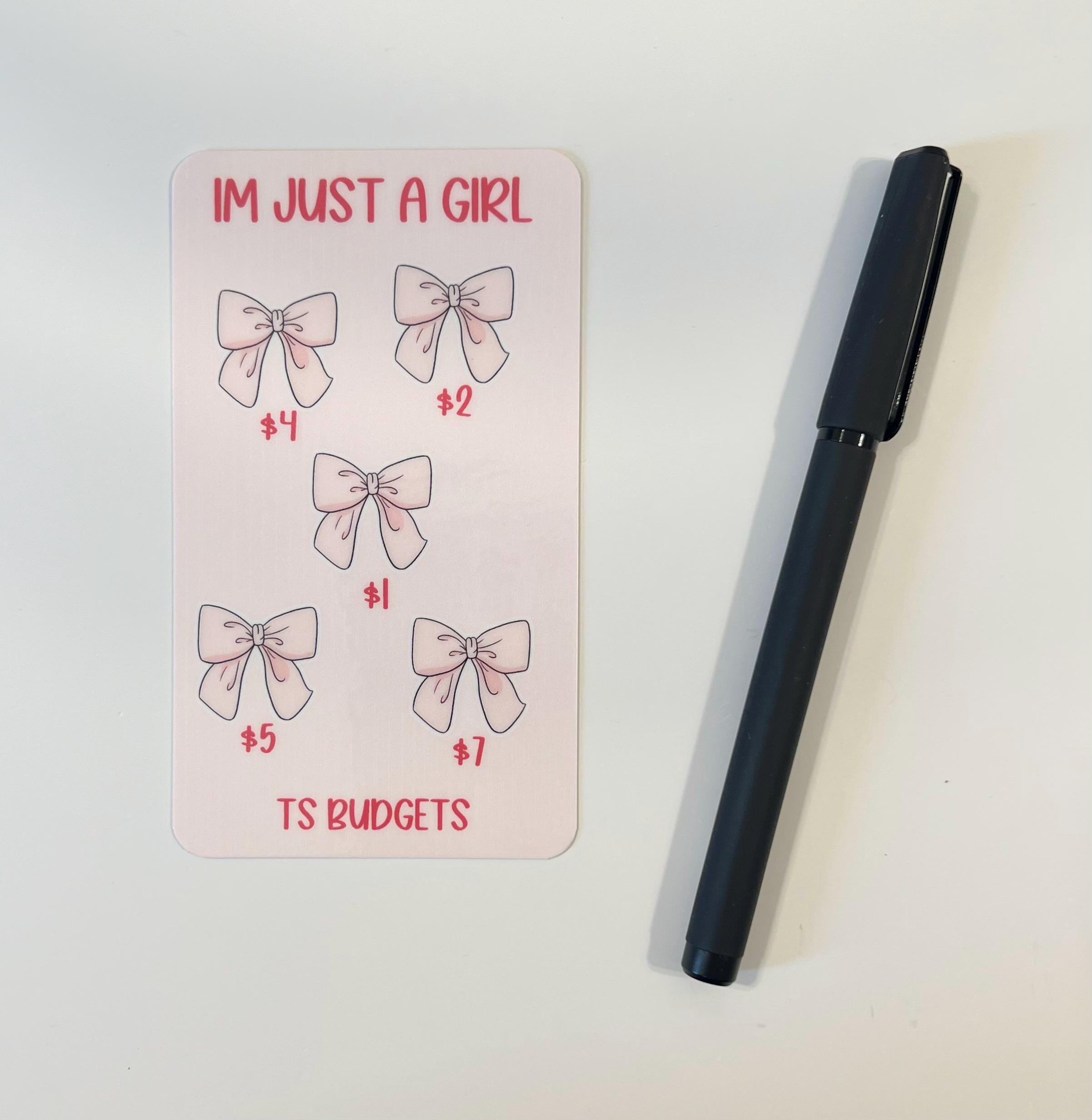 Im Just A Girl Mini Savings Challenge