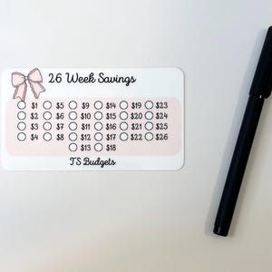 26 Week Savings Mini Savings Challenge
