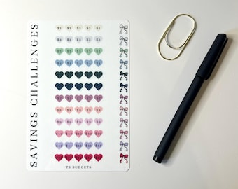 Multiuse Mini Savings Challenge Card (4x6 size laminated)