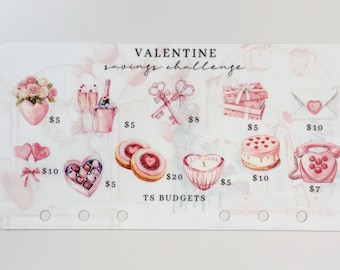 Valentine Savings Challenge Divider  (hole punched size a6)