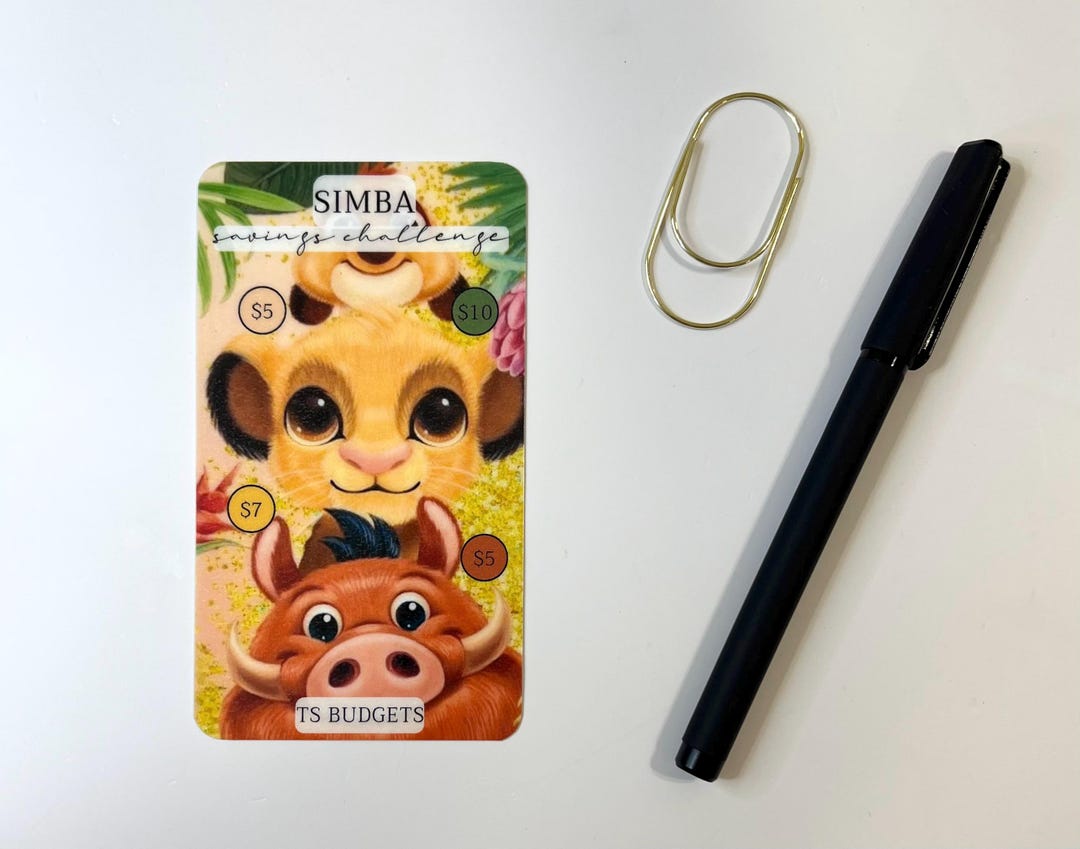 Simba Mini Savings Challenge - Etsy