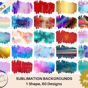 Sublimation Background Bundle | 60 PNG Sublimation Designs | Transparent Background | Clipart | Various Backgrounds