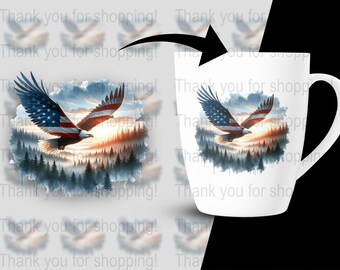American Eagle, png, digitale download, 300 dpi, Amerikaanse vlag, patriottisch, commercieel gebruik, sublimatie, trendy digitaal