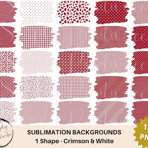 Pourpre et blanc | Paquet de fond de sublimation | 124 conceptions de sublimation PNG | Fond transparent | Cliparts | NCAA | Couleurs de l'Alabama