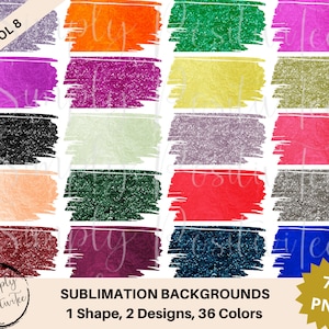 Glitter Sublimation Background Bundle: 72 PNG Designs (Digital Download)