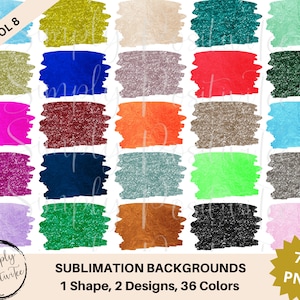 Pacote de fundo de sublimação | 72 designs de sublimação PNG | Fundo Transparente | Clipart | Fundos de sublimação de brilho