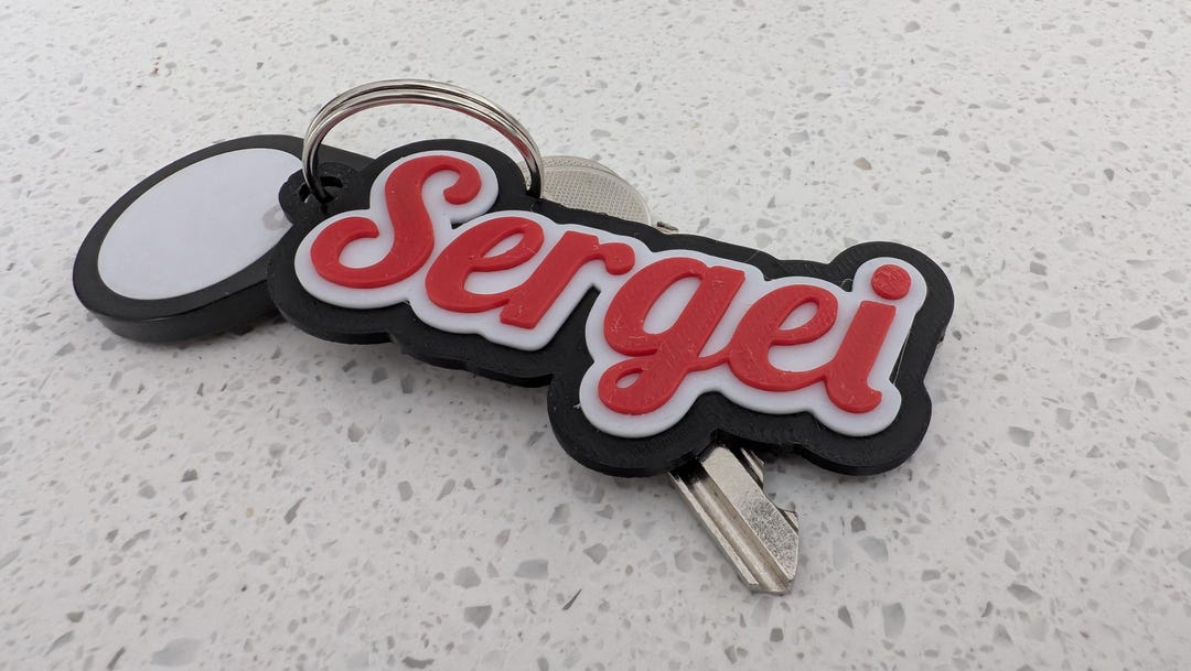 3D Printed Personalised Name Key Ring - Etsy