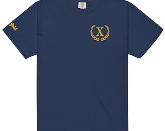 Forever Gold - T-shirt unisexe bleu marine à bords droits X With Laurels - Couleurs confortables