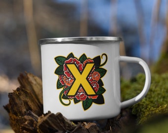 Straight Edge - Floral X Tin Mug