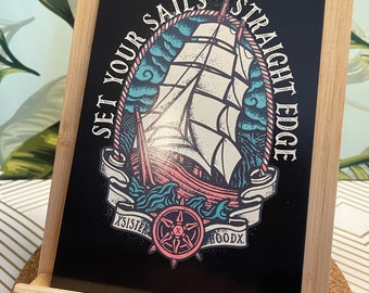 Set Your Sails- Straight Edge- xsisterhoodx post cards - note cards