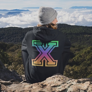 Straight Edge Rainbow X- Hooded Sweatshirt - xsisterhoodx