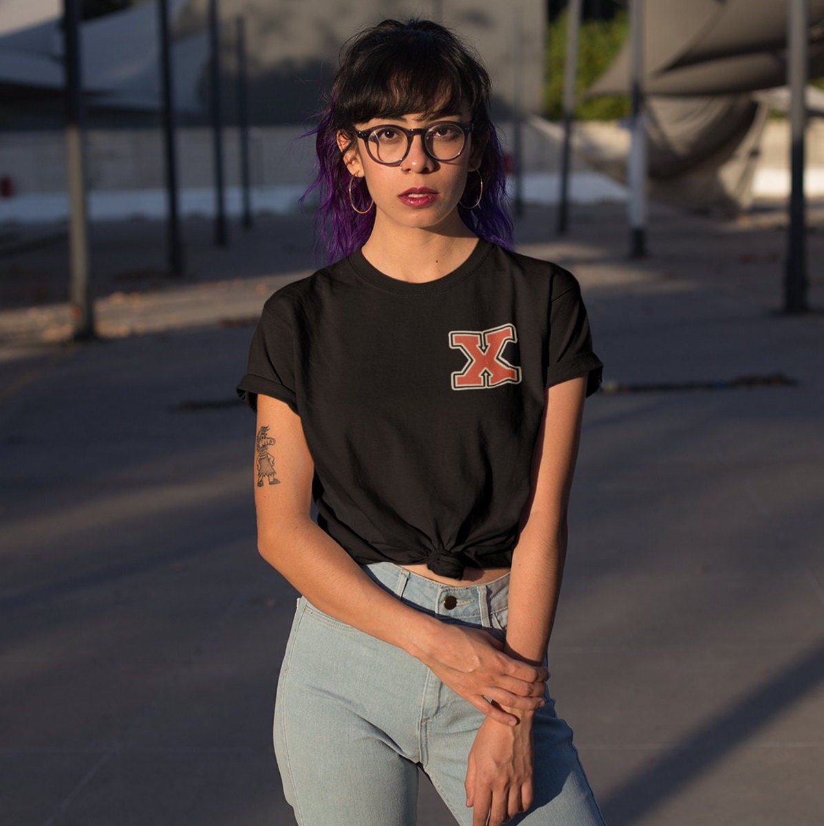 Straight Edge Sisterhood- Xsisterhoodx Red X Shirt Front and Back