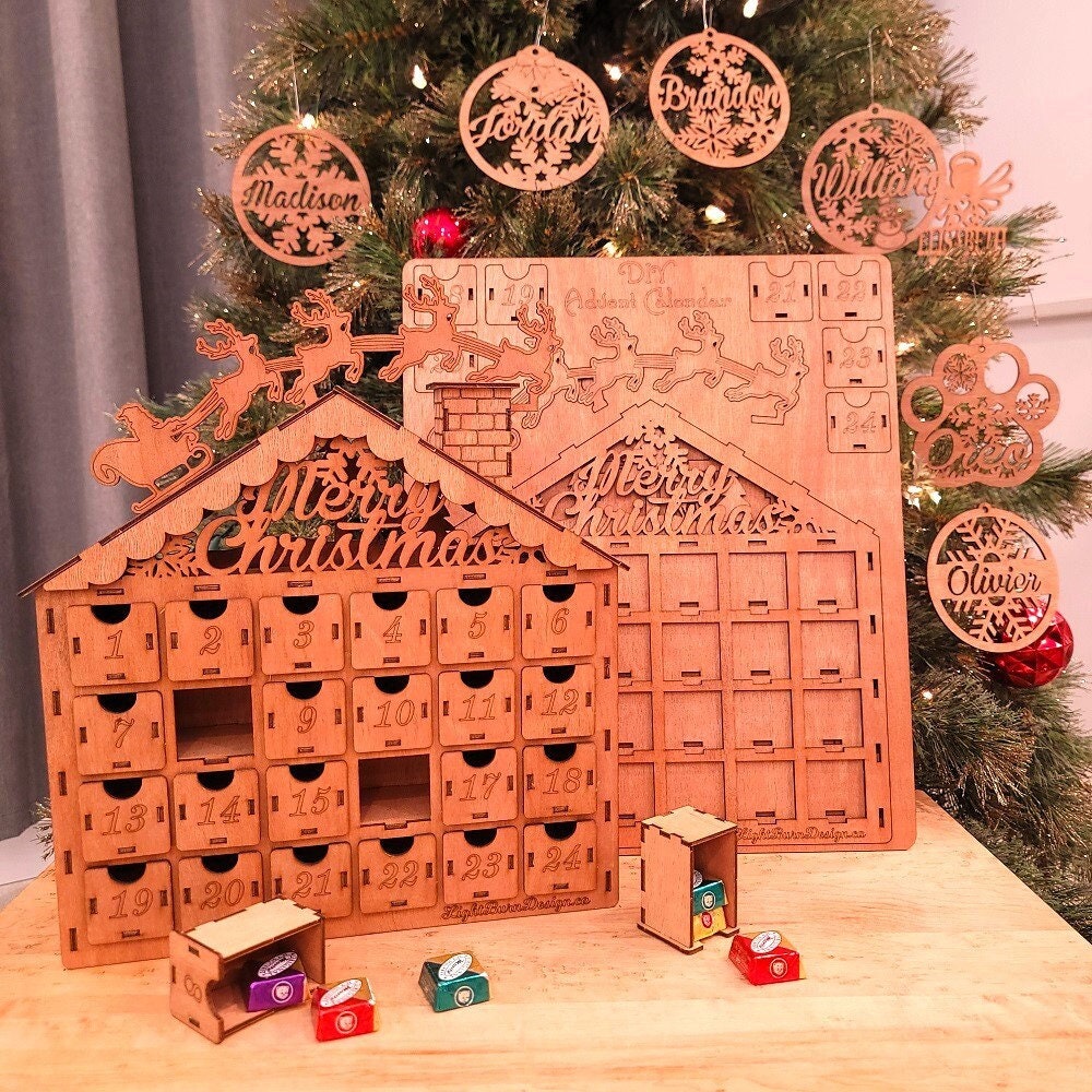 Ramadan Advent Calendar Handmade Wooden Creative Calendar for Home Bedroom  Table