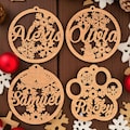 Personalized Wooden Christmas Ornament – Custom Name Gift – Holiday Decoration – Great Christmas Stocking Stuffer Idea