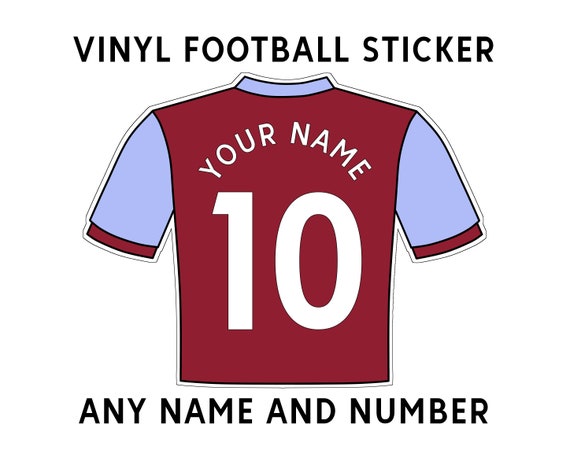 ASTON VILLA Football Baby/Kid's/Children's T-SHIRT Top Personalised-Name& Number 